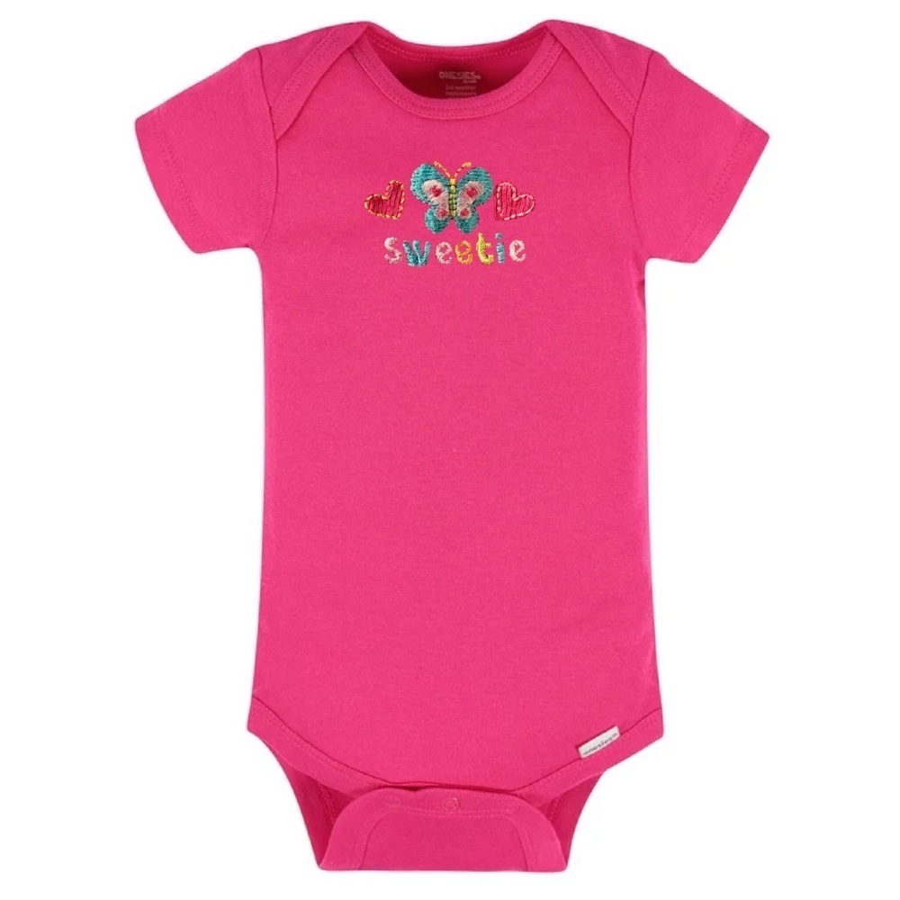 Gerber Short Sleeve Hot Pink Onesie - Sweetie